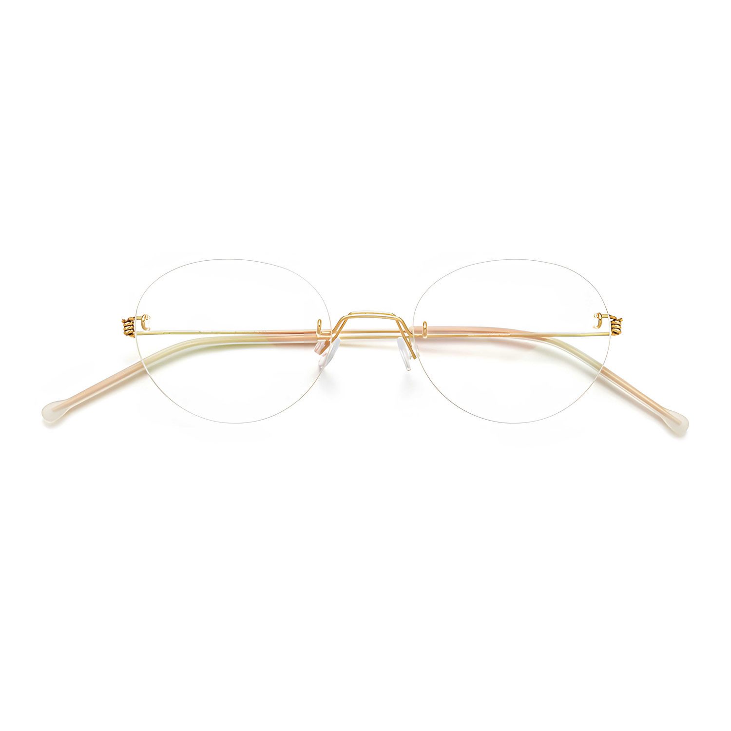 rimless glasses