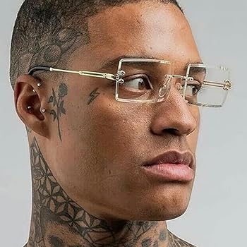 rimless glasses