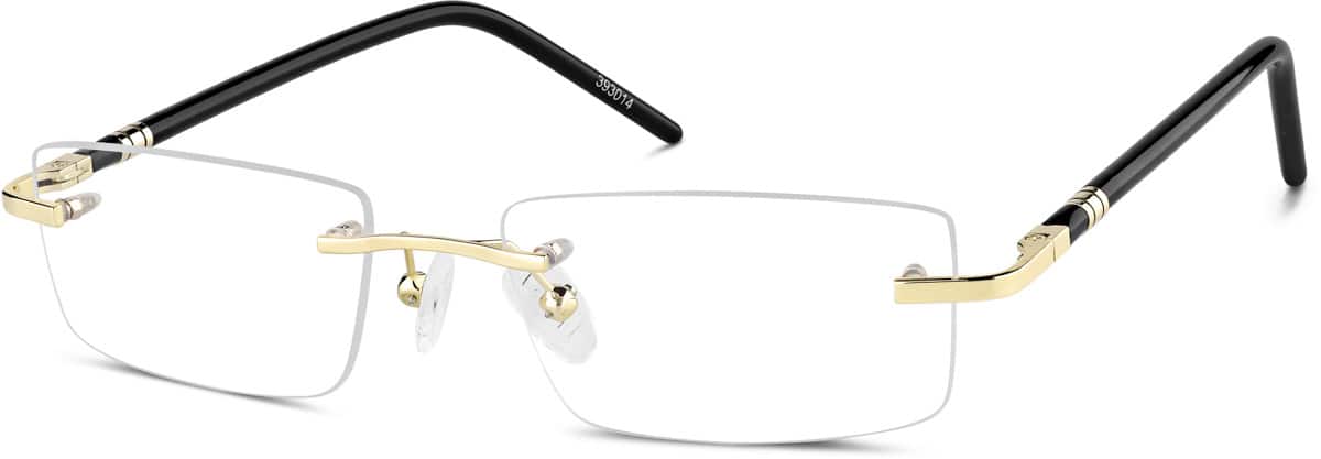 rimless glasses